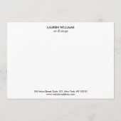 Elegant Black Palm Fronds Vielen Dank Notecard II Mitteilungskarte (Rückseite)