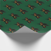 Elegant Black Pegasus Vintage Carousel Horse Geschenkpapier (Ecke)