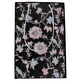 Elegant black, pink and blue, watercolours mittlere geschenktüte