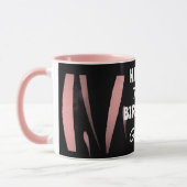 Elegant Black Pink Watercolor 70th Happy Birthday Tasse (Links)