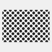 Elegant Black Polka Dot Wrapping Paper Sheets Geschenkpapier Set (Vorderseite 3)