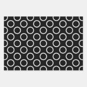 Elegant Black Polka Dot Wrapping Paper Sheets Geschenkpapier Set (Vorderseite 2)