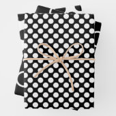 Elegant Black Polka Dot Wrapping Paper Sheets Geschenkpapier Set (Beispiel)