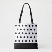 Elegant Black Polka Dots Tasche (Vorderseite)