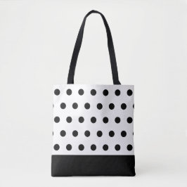 Elegant Black Polka Dots Tasche