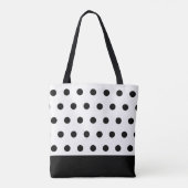 Elegant Black Polka Dots Tasche (Rückseite)