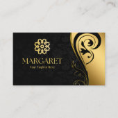 Elegant Black Professional Business Card Visitenkarte (Vorderseite)