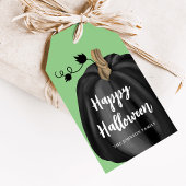 Elegant Black Pumpkin Halloween Geschenkanhänger