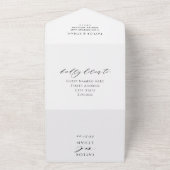 Elegant Black QR Code Photo Wedding All In One Einladung (Außenbereich)