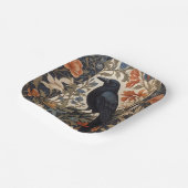 Elegant Black Raven William Morris Inspiriert Pappteller (Gewinkelt)