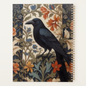 Elegant Black Raven William Morris Inspiriert Planer (Rückseite)