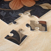 Elegant Black Raven William Morris Inspiriert Puzzle (Seite)