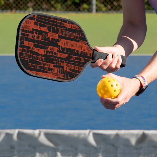 Elegant black &red abstract modern  pickleball schläger (InSitu)