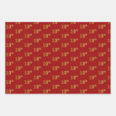 Elegant Black, Red, Blue, Imitate Gold 10. Event # Geschenkpapier Set (Vorderseite 2)