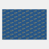 Elegant Black, Red, Blue, Imitate Gold 17. Event # Geschenkpapier Set (Vorderseite 3)