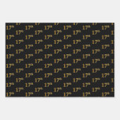 Elegant Black, Red, Blue, Imitate Gold 17. Event # Geschenkpapier Set (Vorderseite)