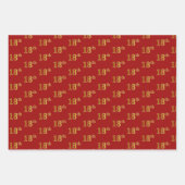 Elegant Black, Red, Blue, Imitate Gold 18. Event # Geschenkpapier Set (Vorderseite 2)