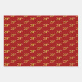 Elegant Black, Red, Blue, Imitate Gold 20. Event # Geschenkpapier Set (Vorderseite 2)