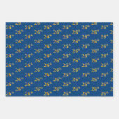 Elegant Black, Red, Blue, Imitate Gold 26. Event # Geschenkpapier Set (Vorderseite 3)