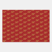 Elegant Black, Red, Blue, Imitate Gold 26. Event # Geschenkpapier Set (Vorderseite 2)