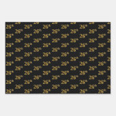 Elegant Black, Red, Blue, Imitate Gold 26. Event # Geschenkpapier Set (Vorderseite)