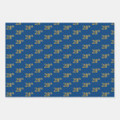 Elegant Black, Red, Blue, Imitate Gold 28. Event # Geschenkpapier Set (Vorderseite 3)