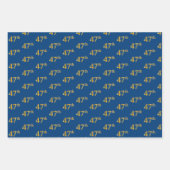 Elegant Black, Red, Blue, Imitate Gold 47. Event # Geschenkpapier Set (Vorderseite 3)