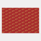 Elegant Black, Red, Blue, Imitate Gold 47. Event # Geschenkpapier Set (Vorderseite 2)