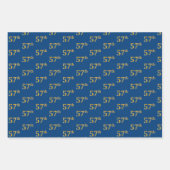 Elegant Black, Red, Blue, Imitate Gold 57. Event # Geschenkpapier Set (Vorderseite 3)