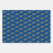 Elegant Black, Red, Blue, Imitate Gold 59. Event # Geschenkpapier Set (Vorderseite 3)