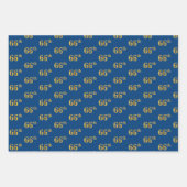 Elegant Black, Red, Blue, Imitate Gold 66. Event # Geschenkpapier Set (Vorderseite 3)