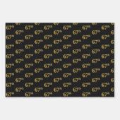 Elegant Black, Red, Blue, Imitate Gold 67. Event # Geschenkpapier Set (Vorderseite)