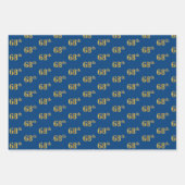 Elegant Black, Red, Blue, Imitate Gold 68. Event # Geschenkpapier Set (Vorderseite 3)