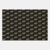 Elegant Black, Red, Blue, Imitate Gold 68. Event # Geschenkpapier Set (Vorderseite)
