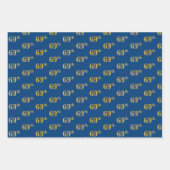 Elegant Black, Red, Blue, Imitate Gold 69. Event # Geschenkpapier Set (Vorderseite 3)