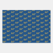 Elegant Black, Red, Blue, Imitate Gold 84. Event # Geschenkpapier Set (Vorderseite 3)