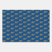 Elegant Black, Red, Blue, Imitate Gold 86. Event # Geschenkpapier Set (Vorderseite 3)