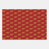 Elegant Black, Red, Blue, Imitate Gold 90. Event # Geschenkpapier Set (Vorderseite 2)