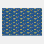 Elegant Black, Red, Blue, Imitate Gold 94. Event # Geschenkpapier Set (Vorderseite 3)