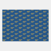 Elegant Black, Red, Blue, Imitate Gold 98. Event # Geschenkpapier Set (Vorderseite 3)