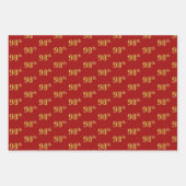 Elegant Black, Red, Blue, Imitate Gold 98. Event # Geschenkpapier Set (Vorderseite 2)