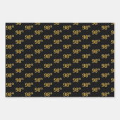 Elegant Black, Red, Blue, Imitate Gold 98. Event # Geschenkpapier Set (Vorderseite)