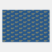 Elegant Black, Red, Blue, Imitate Gold 99. Event # Geschenkpapier Set (Vorderseite 3)