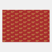 Elegant Black, Red, Blue, Imitate Gold 99. Event # Geschenkpapier Set (Vorderseite 2)