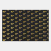 Elegant Black, Red, Blue, Imitate Gold 99. Event # Geschenkpapier Set (Vorderseite)