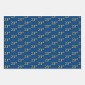 Elegant Black, Red, Blue, Imitats Gold 23. Event # Geschenkpapier Set (Vorderseite 3)