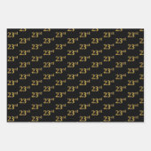 Elegant Black, Red, Blue, Imitats Gold 23. Event # Geschenkpapier Set (Vorderseite)