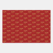 Elegant Black, Red, Blue, Imitats Gold 77. Event # Geschenkpapier Set (Vorderseite 2)