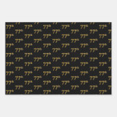 Elegant Black, Red, Blue, Imitats Gold 77. Event # Geschenkpapier Set (Vorderseite)