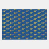 Elegant Black, Red, Blue, Imitats Gold 88. Event # Geschenkpapier Set (Vorderseite 3)